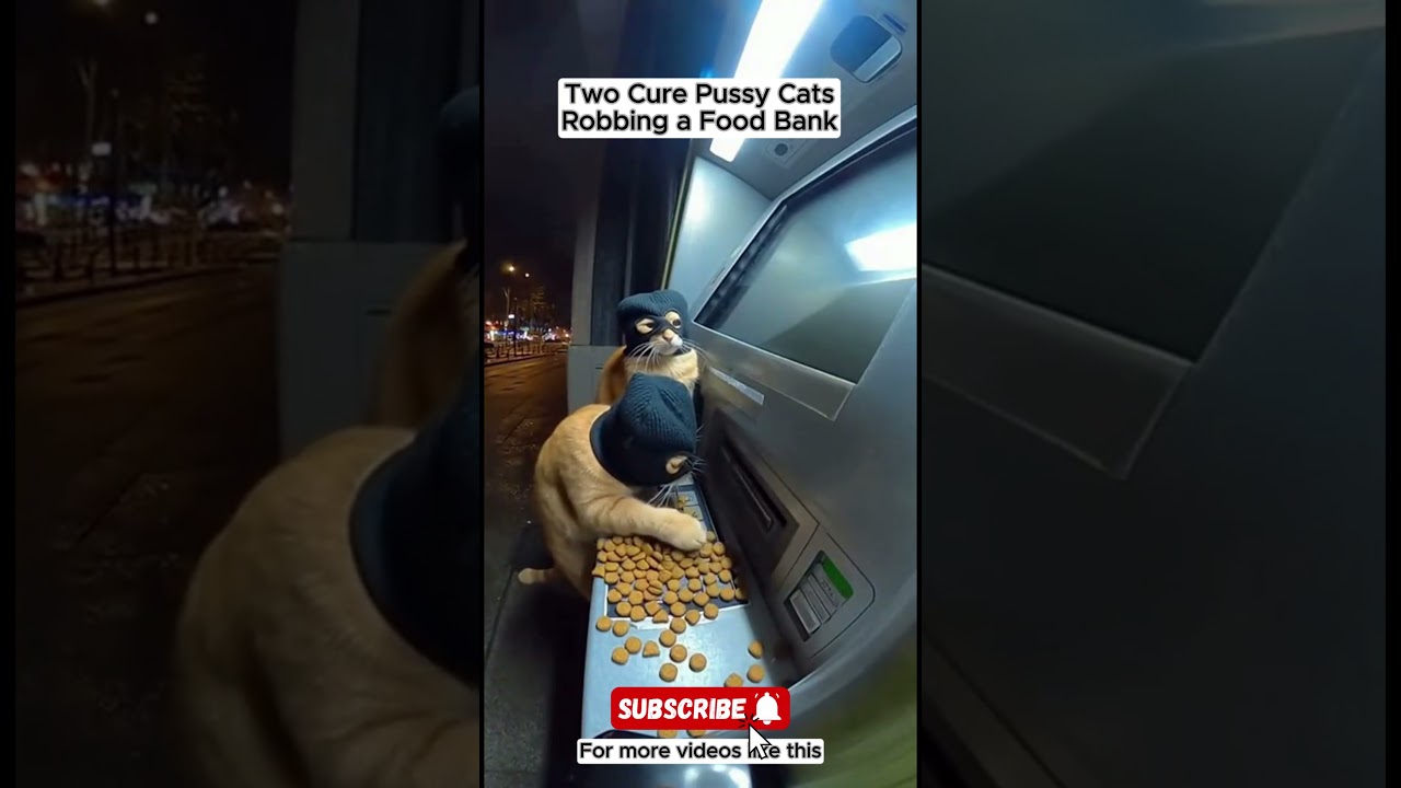 See Two Cats are Robbing a pedigree Bank 