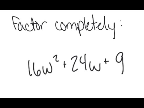 Factoring: Factor 16w^2