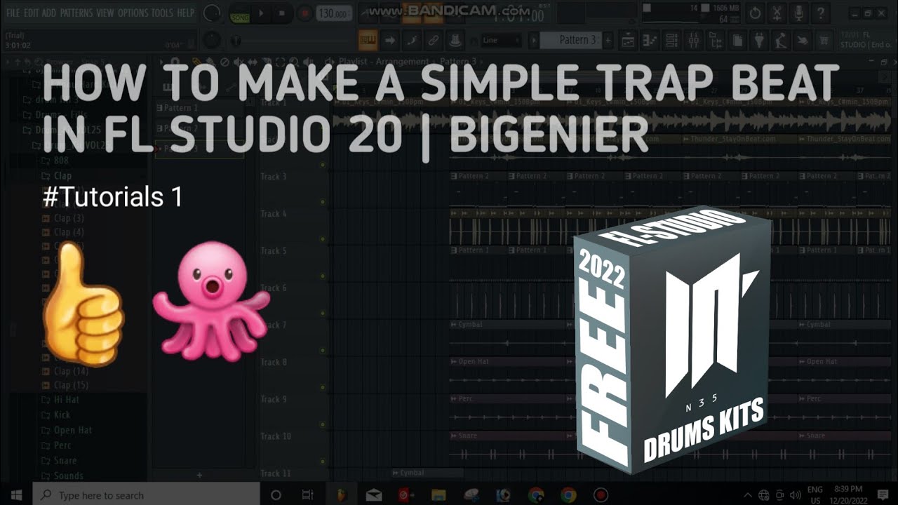 HOW TO MAKE A SIMPLE TRAP BEAT IN YOUR FL STUDIO 20| FOR THE BIGENIER # ...