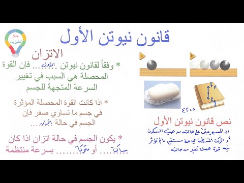 قانون نيوتن الأول - الجزء الأول - القصور الذاتي  - فيزياء١ مسارات