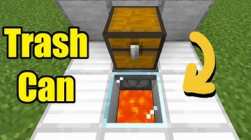 Minecraft Redstone Trash Can - Rubbish Bin Tutorial