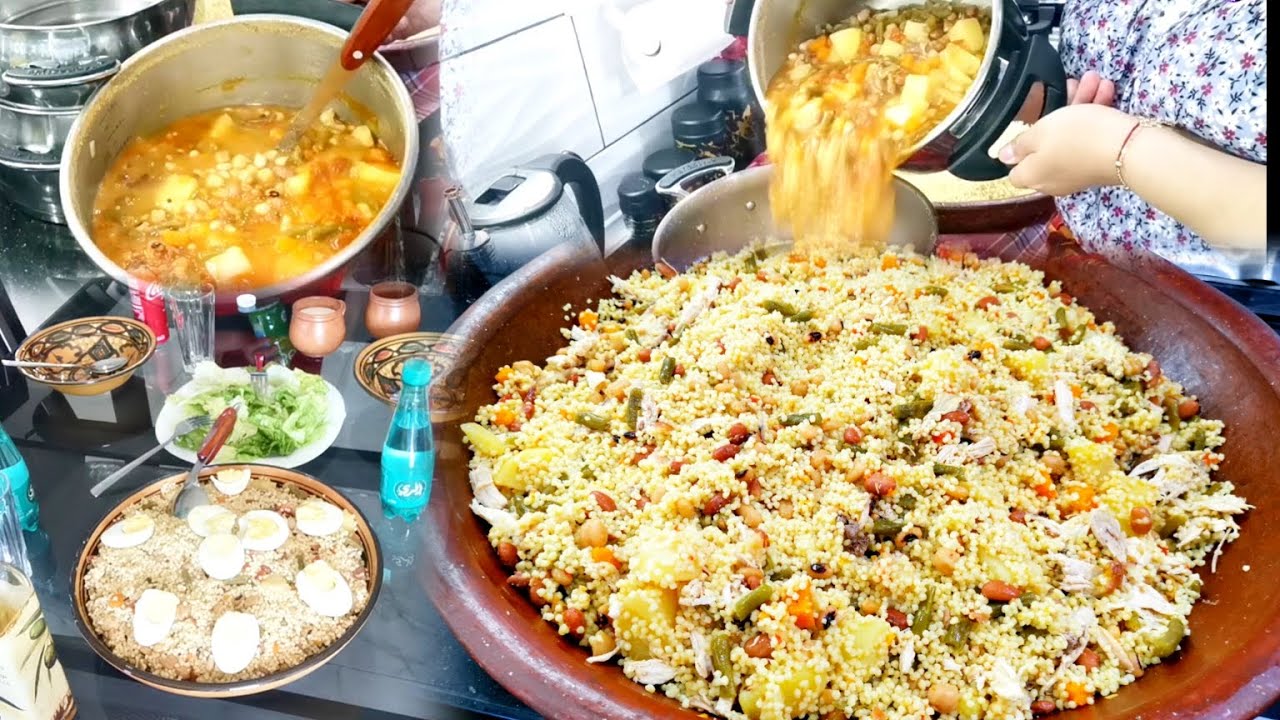 #بركوكس، طبق تقليدي🇩🇿 بالبقوليات والخضر، طبق و فطور يوم الجمعة،مع القبائلية sisi sadia kabyle ❤️