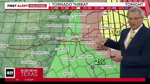 Possible risk of severe weather: Wind, tornadoes and hail