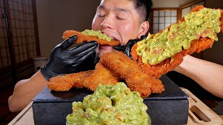 MUKBANG 먹방｜TONKATSU & GUACAMOLE 🥑｜ ASMR Avocados from Mexico🇲🇽