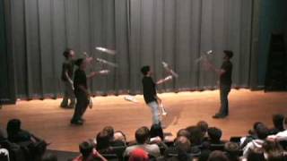 NPSCJ at the St Louis Juggling Festival 2008
Ive posted this routine before, but some people asked me to show them our latest runthrough of it. Heres our 2008 LNYF routine as we performed it at the 2008 St Louis Juggling Festivals Public Show.
Enjoy! NPSCJ at the St Louis Juggling Festival 2008