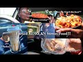 I tried KOREAN STREET FOOD for the first time!! [cheesy corndogs, Korean fried chicken etc.]