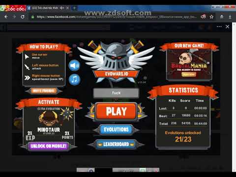 Video Hướng dẫn hack evowars.io 100% thành công - youtube
