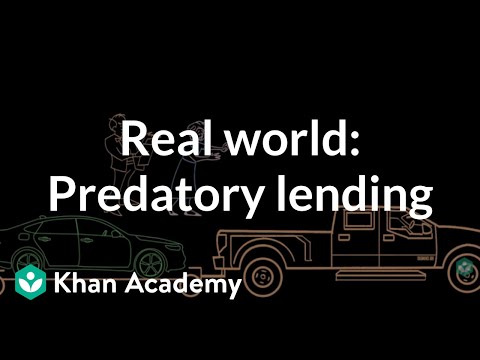 Real World Predatory Lending Teacher Resources Financial Literacy Khan Academy