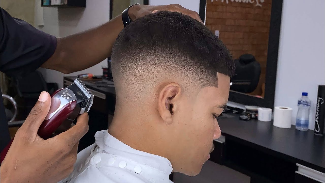 ✓ Tutorial corte em V ✓ #passoapasso #degrademasculino #midfad #lowf