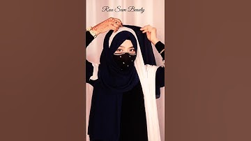 Beautiful Double Hijab 😍 Tutorial #shorts