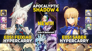 NEW Apocalyptic Shadow 4 | E0S1 Feixiao & E0S1 Saber Hypercarry | Honkai: Star Rail 3.6