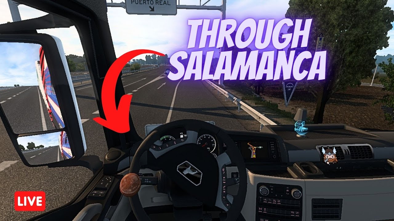 Through Salamanca Spain Convoy 1.45 [Euro Truck Simulator 2] 