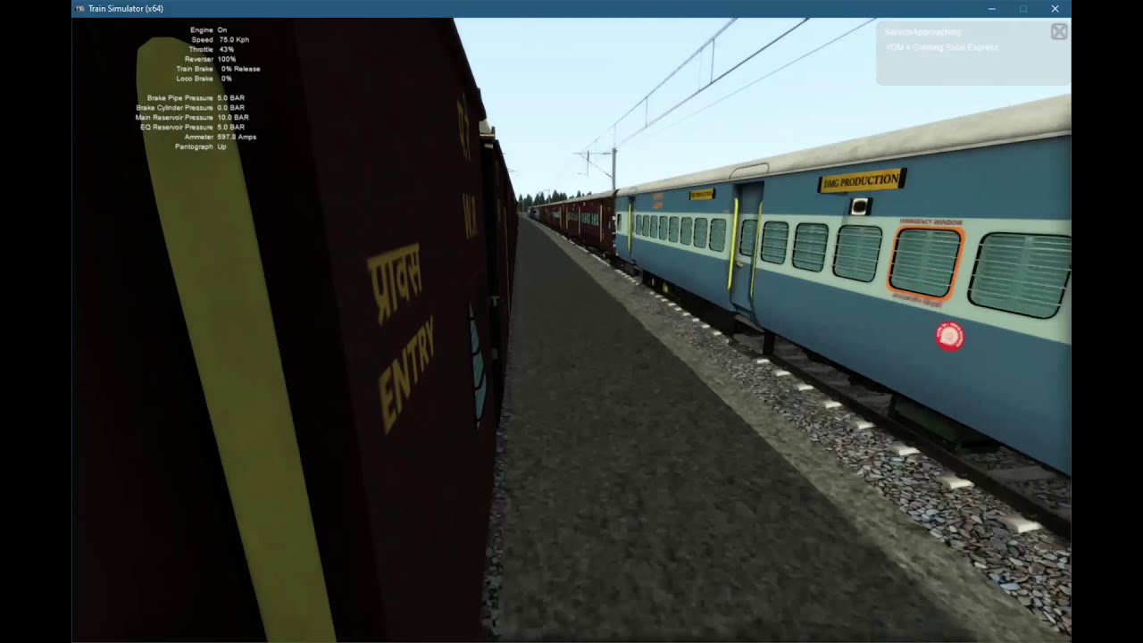 Meter Gauge #YAM1 in Indian Train Simulator on New Extension of Double ...