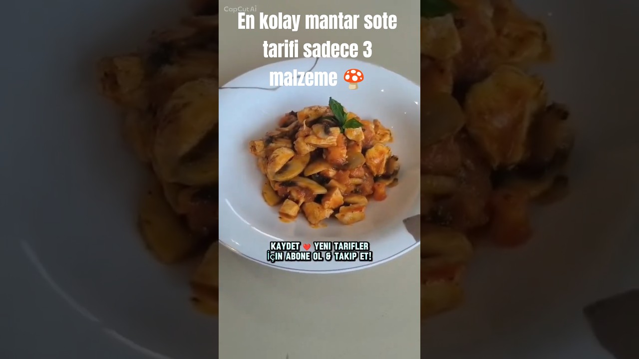 3 Malzemeli Mantar Sote Tarifi 🍄 | 10 Dakikada En Pratik Tarif #pratiktarifler 3 Malzemeli Mantar Sote Tarifi 🍄 | 10 Dakikada En Pratik Tarif #pratiktarifler