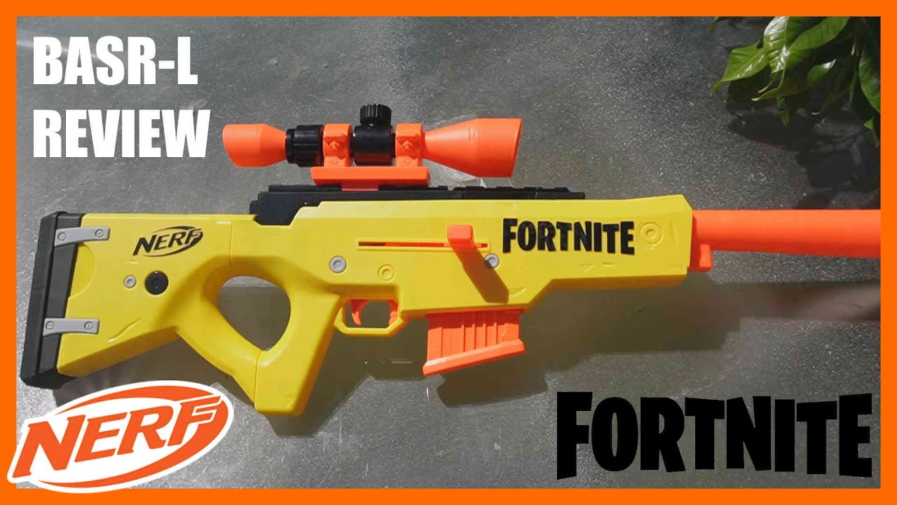 Nerf Fortnite BASR-R Unboxing and Review: Rare Nerf Bolt Action Sniper  Rifle Goodness. And Bushes. 