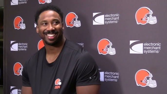 Cleveland Browns Star Myles Garrett Meets with the Media As Browns Try to  Get Second Straight Win