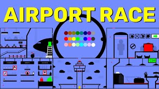 24 Marble Race EP. 44: Airport Race (by Algodoo) screenshot 2