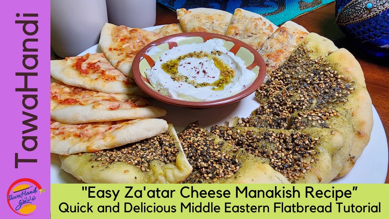 Easy Za'atar Cheese Manakish Recipe I Lebanese recipes in English I