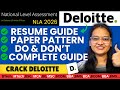 🔥Deloitte NLA 2026 Resume Tips + Paper Pattern (Complete Guide) |  How to Crack Deloitte in 2026