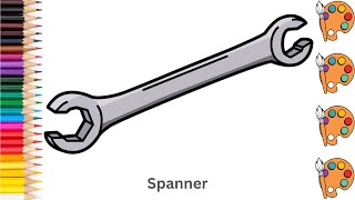 Spanner - Sketch Art and Paint | Step by step tutorial | Pencil to Palette