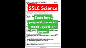 sslc science state level preparatory exam model question paper #shorts