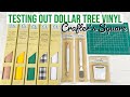 TESTING OUT & REVIEWING DOLLAR TREE CRAFTER'S SQUARE PRODUCTS - VINYL, TRANSFER TAPE, & TOOLS!