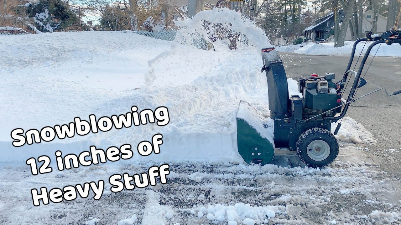 Snowblowing A Foot of Heavy Wet Snow!