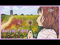 팝아트초상화/민들레소녀/아크릴화/Acrylic Paint/popart