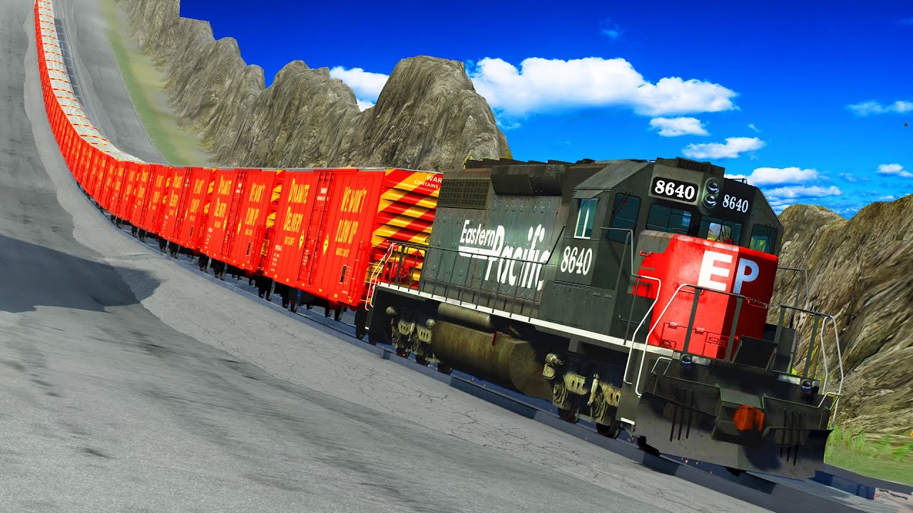 Freight Trains High-Speed Downhill Accidents Derailments ✅ BEAMNG.Drive LIVE STREAM