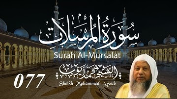 077 سورة المرسلات كاملة _ الشيخ محمد أيوب  | Suratul Mursalat Complete _ Sheikh Mohammed Ayoub
