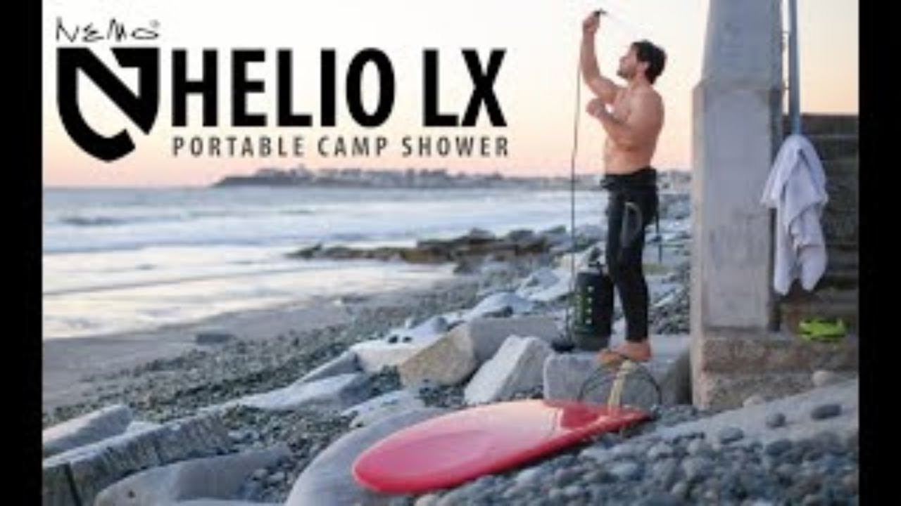Camping Shower Nemo Helio LX Portable Pressure Shower with Foot Pump