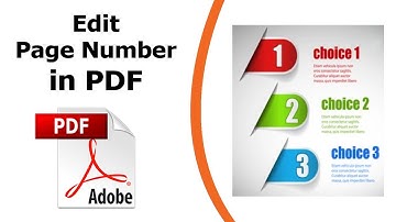 How to edit page numbers in pdf file using Adobe Acrobat Pro DC