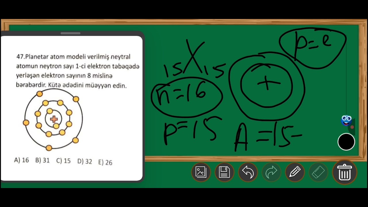Şahin İbrahimov 7 ci sinif kimya✅️Atomun quruluşu 41-60‼️