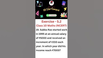 Exercise 5.2 Q - 19 | NCERT Class 10 Maths | Arithmetic Progressions Chapter 5 Solutions NCERT