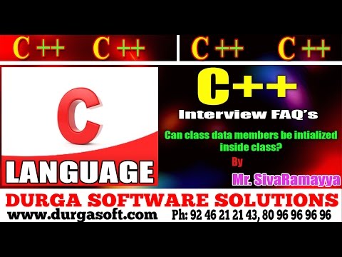 C++ tutorial || Inter view Faq's|| Can class data members be intialized inside class?