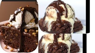 Hot chocolate Brownie-eggless.बिना अंडे के बनाये बहुत आसान चॉकलेट ब्राउनी।