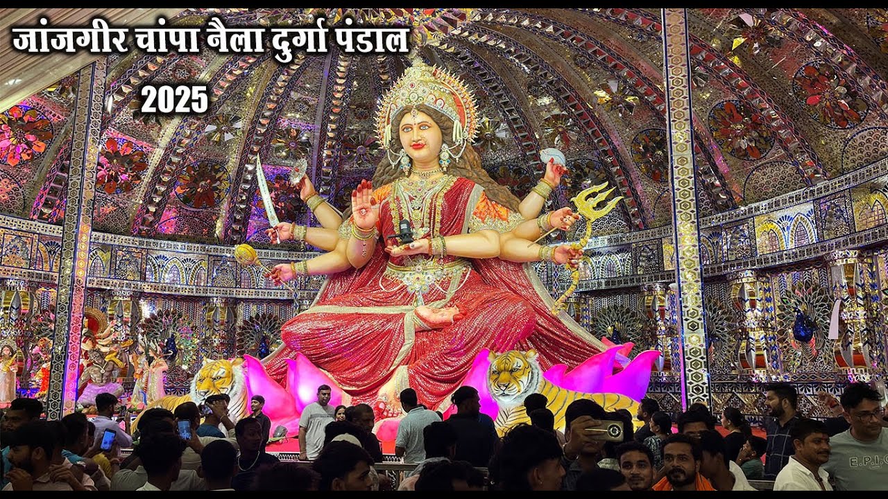 जांजगीर चांपा नैला दुर्गा पंडाल 2025 | Janjgir Champa Naila Durga Pandal 2025 | Santu Dhurwe Vlogs
