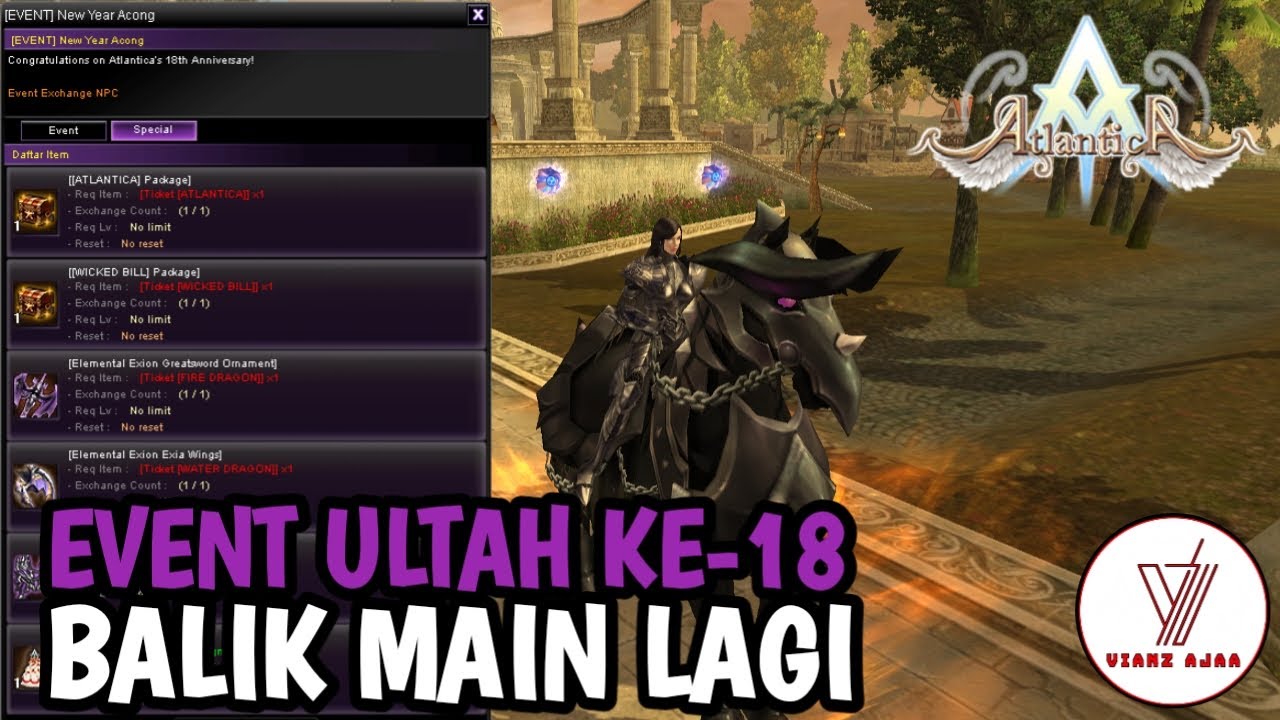 Ngebahas Event Anniversary AO Ke 18 Tahun Hadiahnya Sayap Koleksi - Atlantica Online Falove