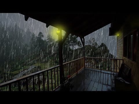 Lluvia Relajante Para Dormir Profundamente - Sonido de Lluvia y Truenos en Techo en Bosque, Relax#68