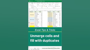 How to unmerge cells and fill with duplicate values in Excel?