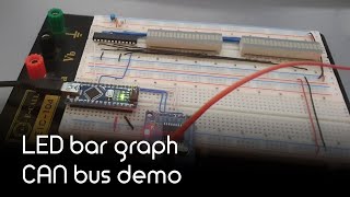 LED bar graph control over CAN bus demo