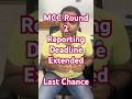 🚨 MCC Urgent Update | Round 2 Reporting Deadline Extended till 8 PM Today