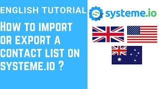 How to import or export a contact list on systeme.io ?