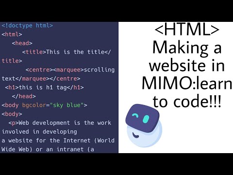 How to make an HTML website using mimo app #mimo #learntocode