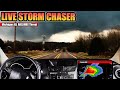 LIVE Tornado Chaser - Dangerous Tornadoes Tear Through Michigan 8/24/2023