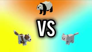 block craft 3d: cats vs dogs vs panda (race)_ who will win!🤩😊 screenshot 3