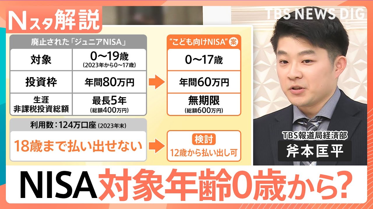 こども向けNISA】0歳から投資可能に！？ 政府与党が検討進める 月5000 
