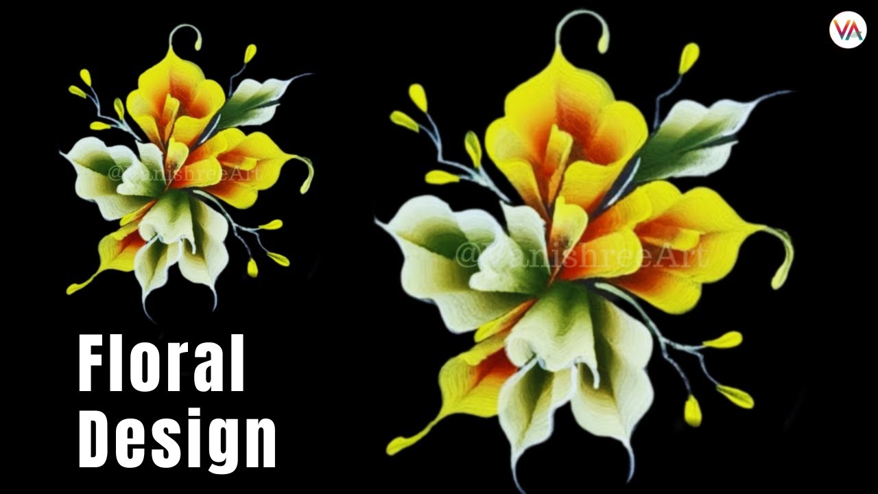 🟡Acrylic Flower Painting For Beginners Step by Step One Stroke