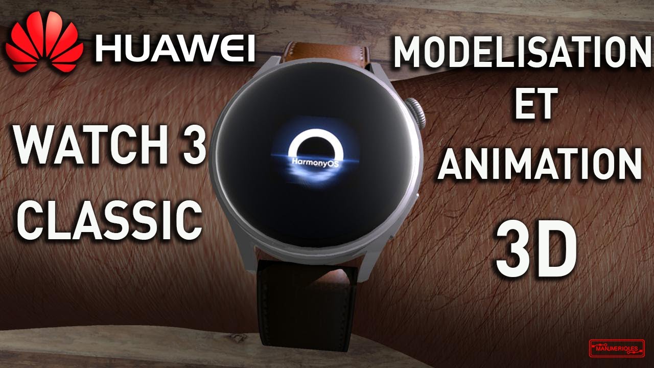 Huawei Watch 3 classic modélisation 3d