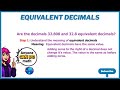 Equivalent Decimals